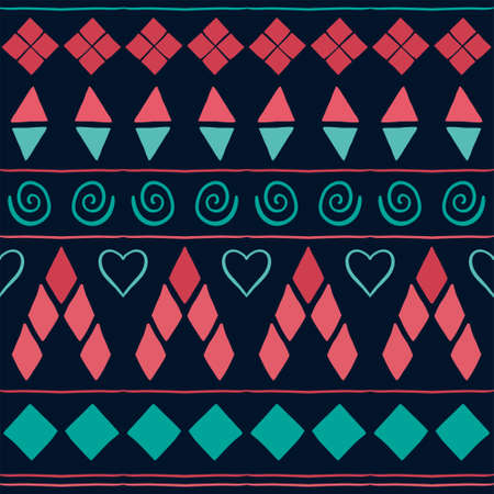 Tribal ethnic pattern in sign. Good for web, textile, printsのイラスト素材