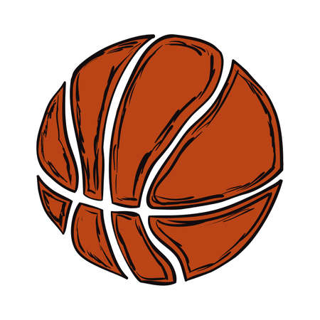 Basketball on white background. Vectorのイラスト素材