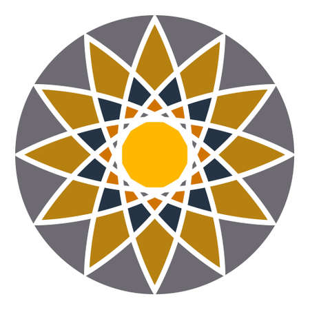 Hand drawn flower mandala for cards, invitations and otherのイラスト素材