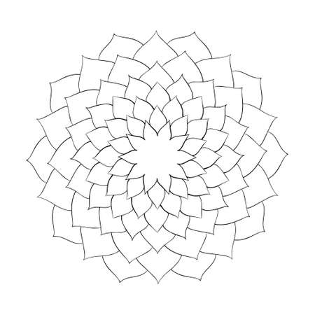 Hand drawn flower mandala for cards, invitations and otherのイラスト素材