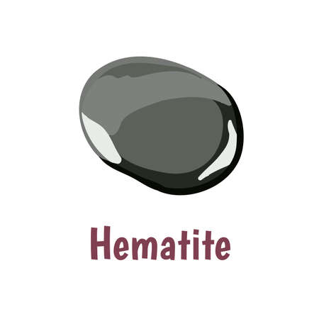 Hematite stone on white background.  illustration Feng shuiのイラスト素材