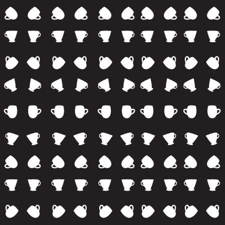Tea cup pattern. Vector background. Vector illustrationのイラスト素材