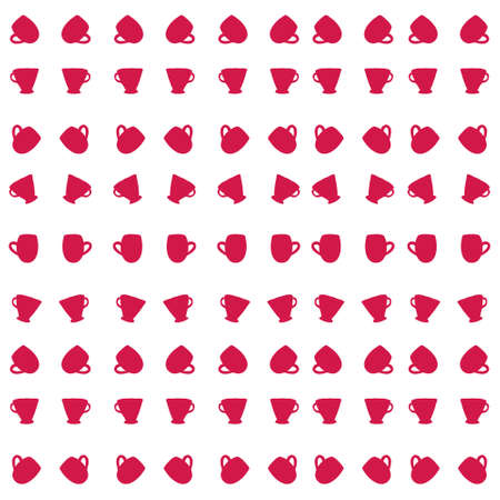 Tea cup pattern. Vector background. Vector illustrationのイラスト素材