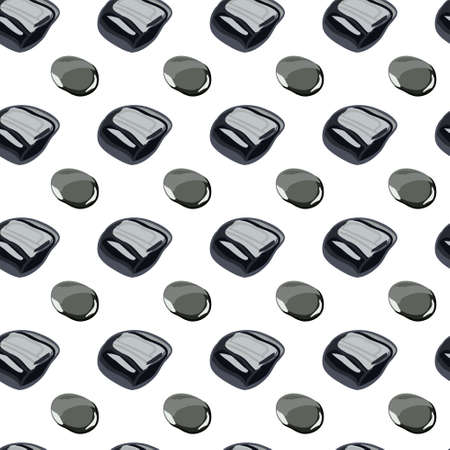 Pattern with stones in doodle style.  illustrationのイラスト素材