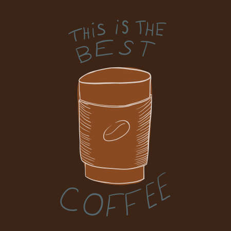 Doodle coffee illustration. Vector pattern. Perfect for web, blog, textile, prints and otherのイラスト素材