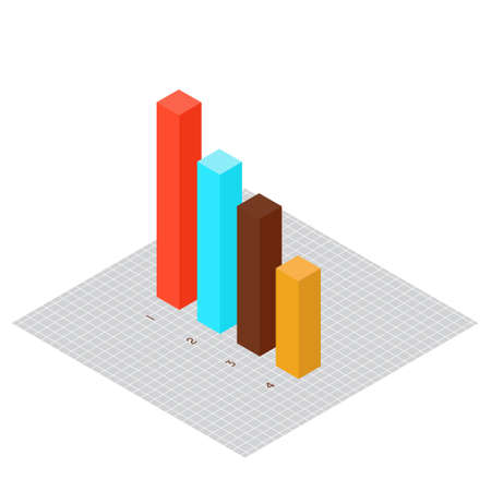 Infographics in isometric style. Perfect for web, business, graphic.  illustrationのイラスト素材