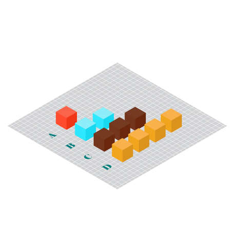 Infographics in isometric style. Perfect for web, business, graphic.  illustrationのイラスト素材