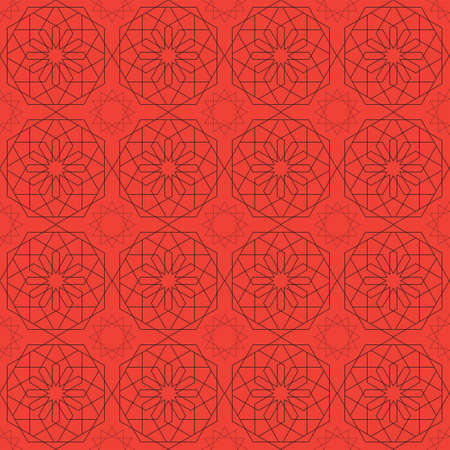 Sacred geometry pattern in . Arabic pattern backgroundのイラスト素材