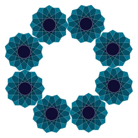 Sacred geometry frame in . Arabic pattern backgroundのイラスト素材
