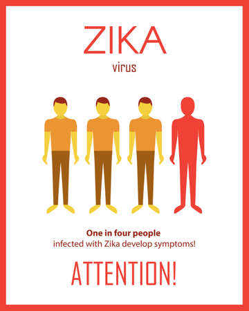 Illustration. Zika virus infographic for presentationのイラスト素材