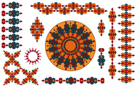 Sacred geometry pattern in . Arabic pattern backgroundのイラスト素材