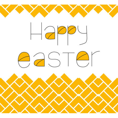 Easter poster with hand drawn lettering.  illustrationのイラスト素材