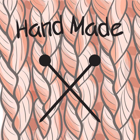 Yarn ball pattern in hand drawn style.  illustrationのイラスト素材