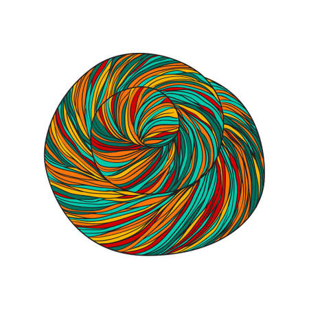 Balls of yarn for knitting.  illustrationのイラスト素材