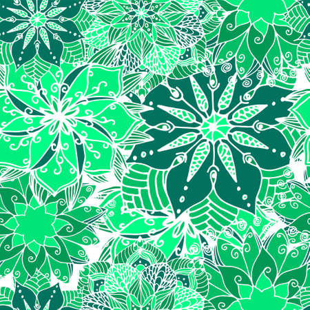 Boho style hand drawn flower mandala for cards, invitations and coloring book.のイラスト素材