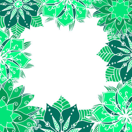 Boho style hand drawn flower mandala for cards, invitations and coloring book.のイラスト素材