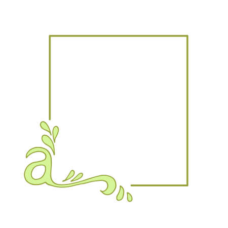 A letter with frame, hand drawn illustration for posters and web banners.のイラスト素材