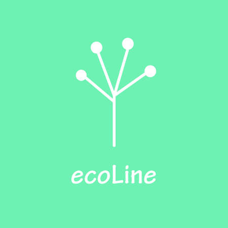Organic cosmetic mono line logo design templates. Made in . Perfect for packaging and wrapping paperのイラスト素材