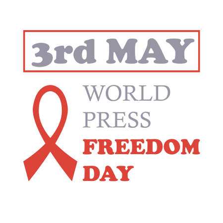 World press freedom day.  illustration. 3rd mayのイラスト素材