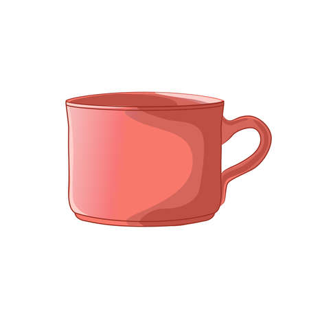 Cup of tea in cartoon style.  illustration.のイラスト素材