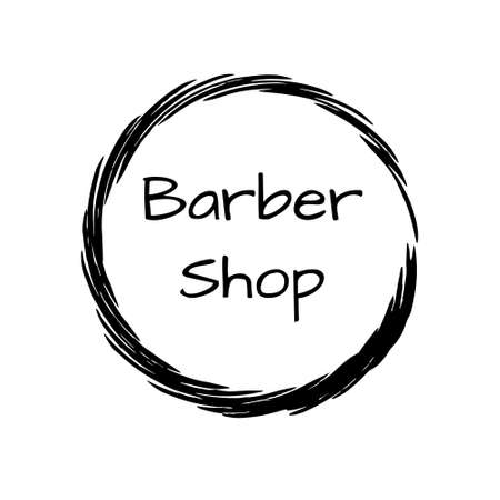 Creative logo for  barber shop.  illustration. Isolated on white background.のイラスト素材