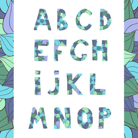 Hand drawn  ABC letters setのイラスト素材