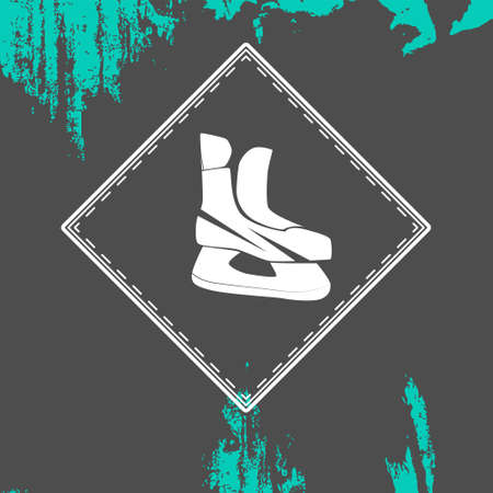 Hockey logo in vector. Creative monochrome badge. Hockey club, hockey championship, sport elements. Perfect for logo, banners, stickers.のイラスト素材