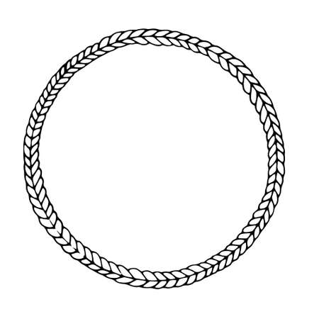 Flower hand drawn frame for cards, prints, textile and wedding invitationsのイラスト素材