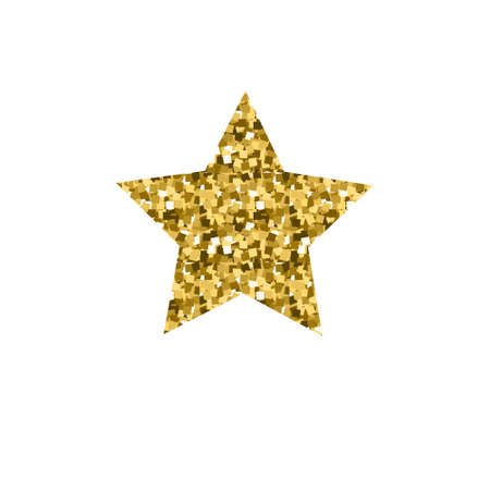 star with golden texture. Perfect for web, print and stickersのイラスト素材