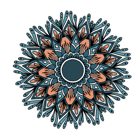 Flower mandala for cards, prints, textile and coloring books.のイラスト素材