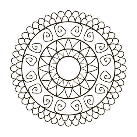 Flower mandala for cards, prints, textile and coloring books.のイラスト素材