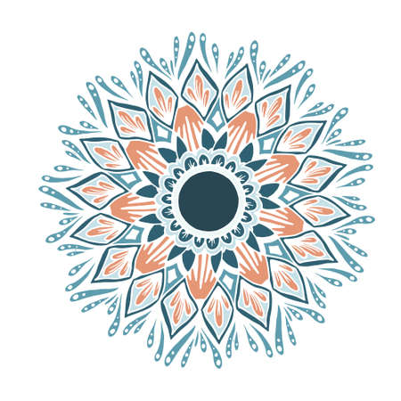 Flower mandala for cards, prints, textile and coloring books.のイラスト素材