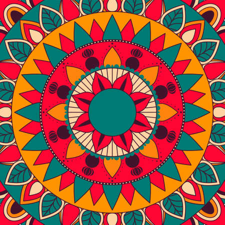 Flower mandala for cards, prints, textile and coloring books.のイラスト素材