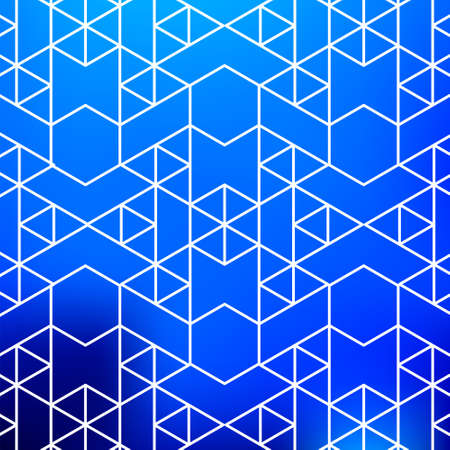 Aztec pattern on blue background for your design.  illustration. For cards, prints, textile.のイラスト素材
