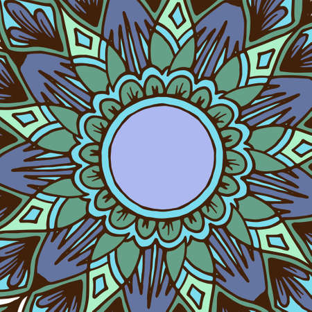 Flower mandala for cards, prints, textile and coloring books.のイラスト素材