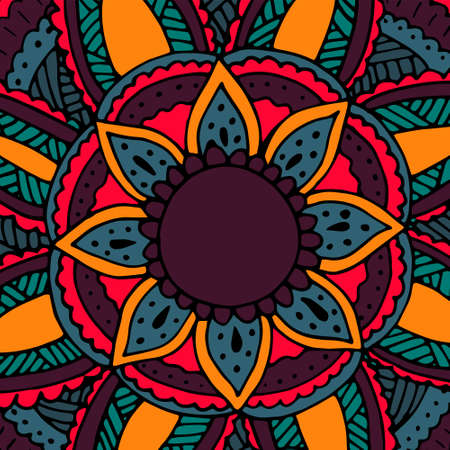 Flower mandala for cards, prints, textile and coloring books.のイラスト素材