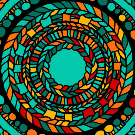 Flower mandala for cards, prints, textile and coloring books.のイラスト素材