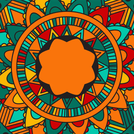 Flower mandala for cards, prints, textile and coloring books.のイラスト素材