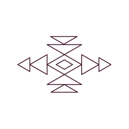 Aztec pattern element for your design.  illustration. For cards, prints, textile. Isolated on whiteのイラスト素材