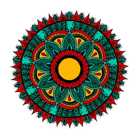 Flower mandala for cards, prints, textile and coloring books.のイラスト素材