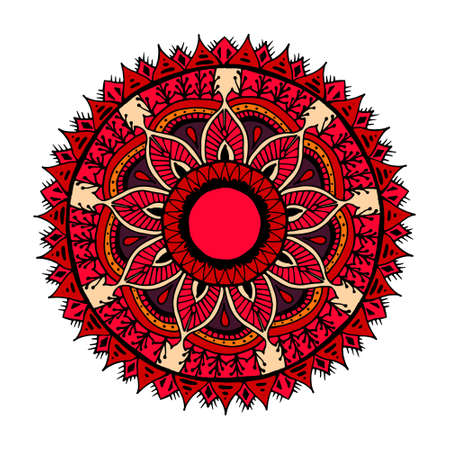 Flower mandala for cards, prints, textile and coloring books.のイラスト素材