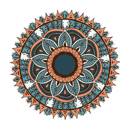 Flower mandala for cards, prints, textile and coloring books.のイラスト素材