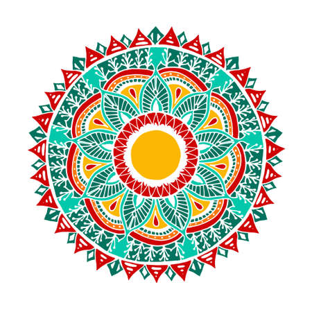 Flower mandala for cards, prints, textile and coloring books.のイラスト素材