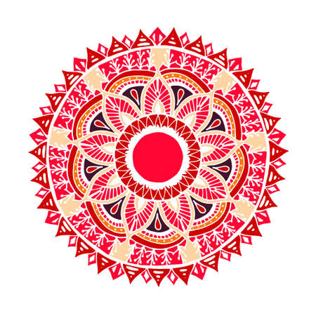 Flower mandala for cards, prints, textile and coloring books.のイラスト素材