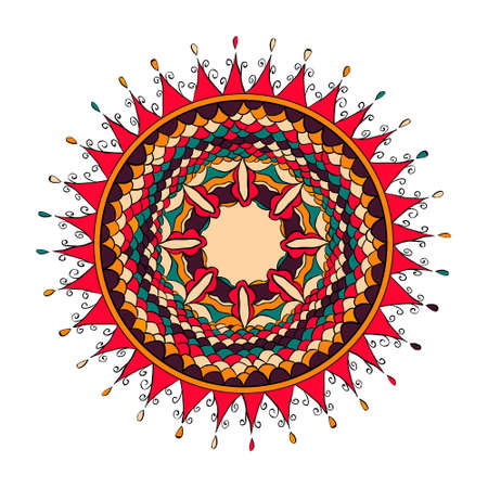 Flower mandala for cards, prints, textile and coloring books.のイラスト素材