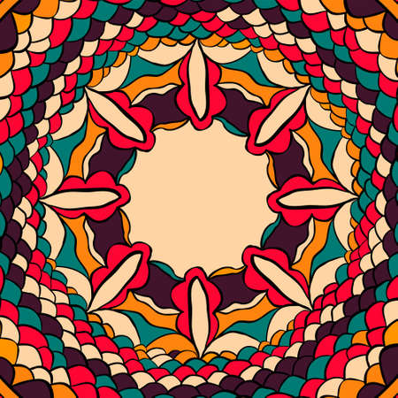 Flower mandala for cards, prints, textile and coloring books.のイラスト素材