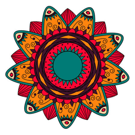 Flower mandala for cards, prints, textile and coloring books.のイラスト素材