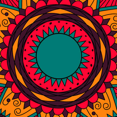 Flower mandala for cards, prints, textile and coloring books.のイラスト素材