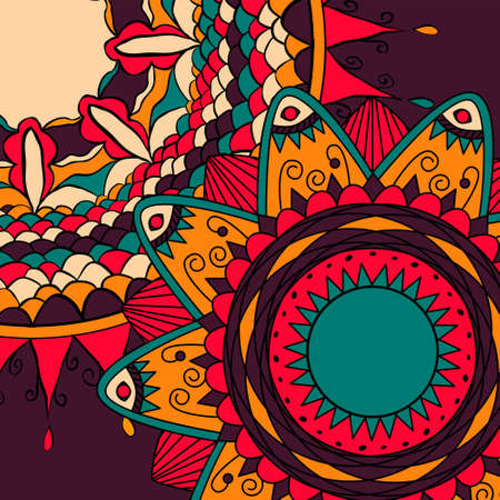 Flower mandala backgrounds for cards, prints, textile and coloring books.のイラスト素材