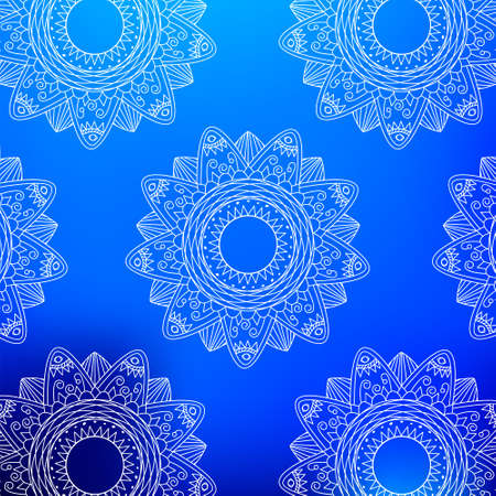 Flower mandala backgrounds for cards, prints, textile and coloring books.のイラスト素材